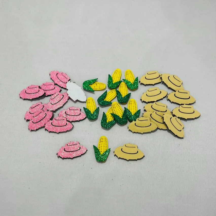 Adesivo Festa Junina Chapéus e Milho para Pets- 30 un