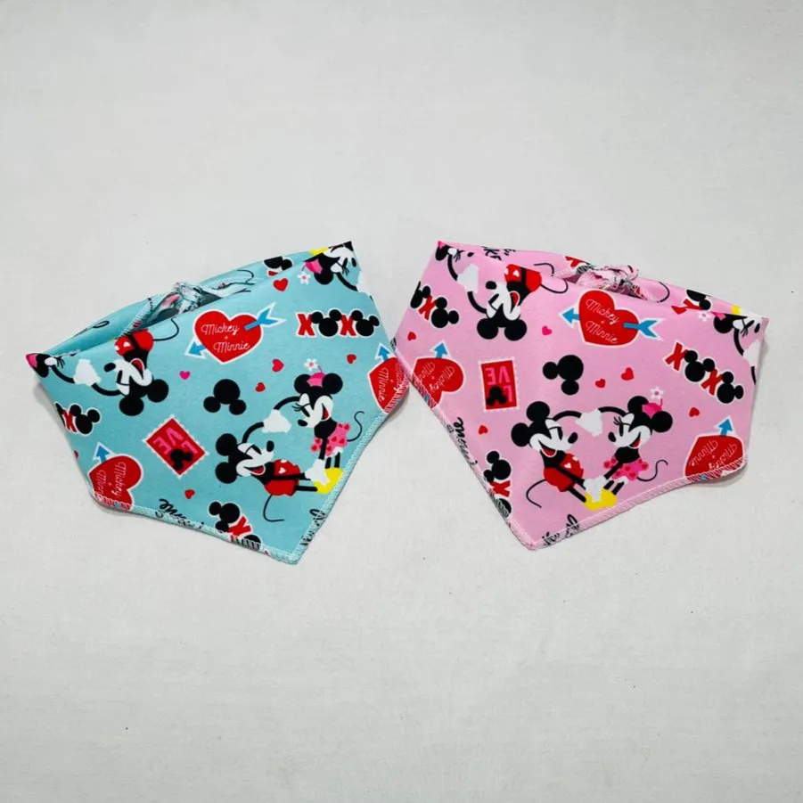 Bandana Pet Mickey e Minnie Namorados para Pets - 10 un